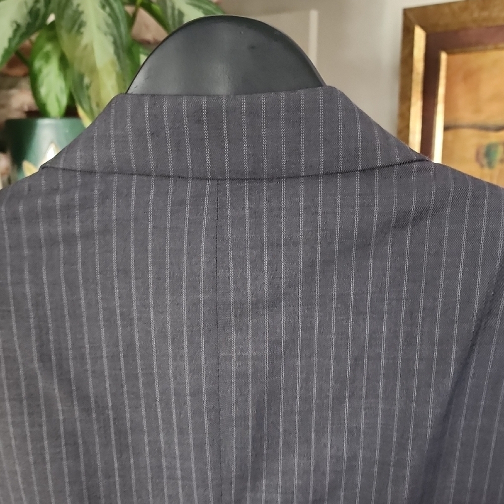 Theory Laine Men’s Pinstripe Blazer 40R Black Wool Blend Sport Coat - Picture 7 of 16